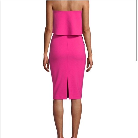 RARE Likely Drigggs Strapless Dress Fuchsia - Picture 3 of 3